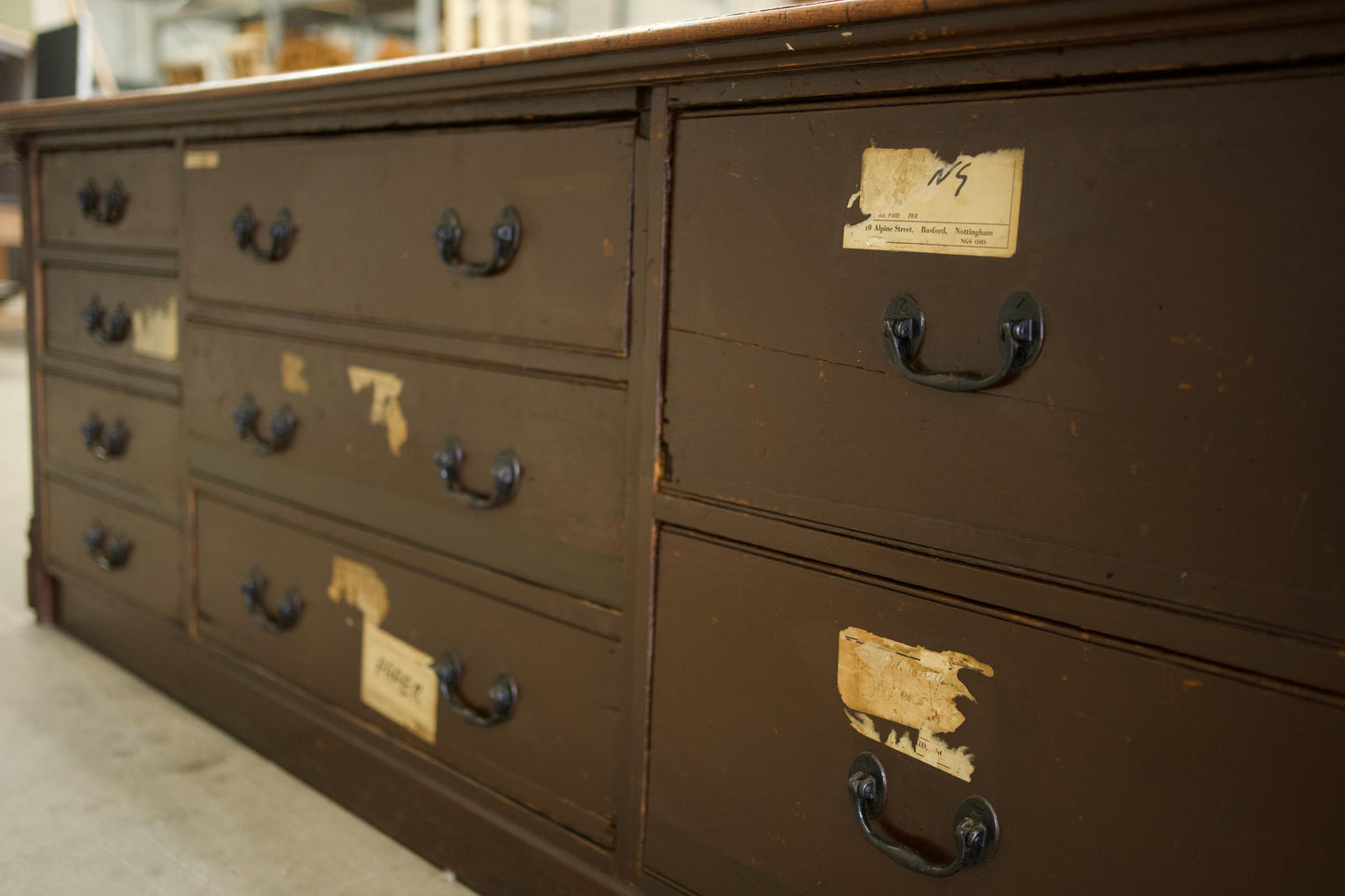4.95m Victorian Haberdashery drawer counter