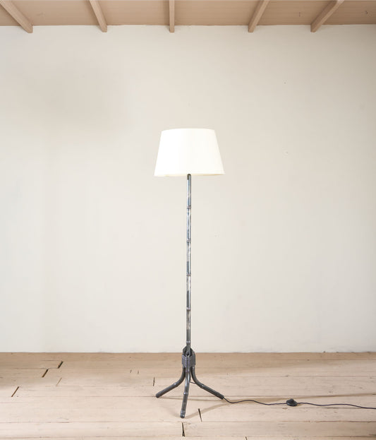 Bespoke Forged steel faux Bamboo floor lamp