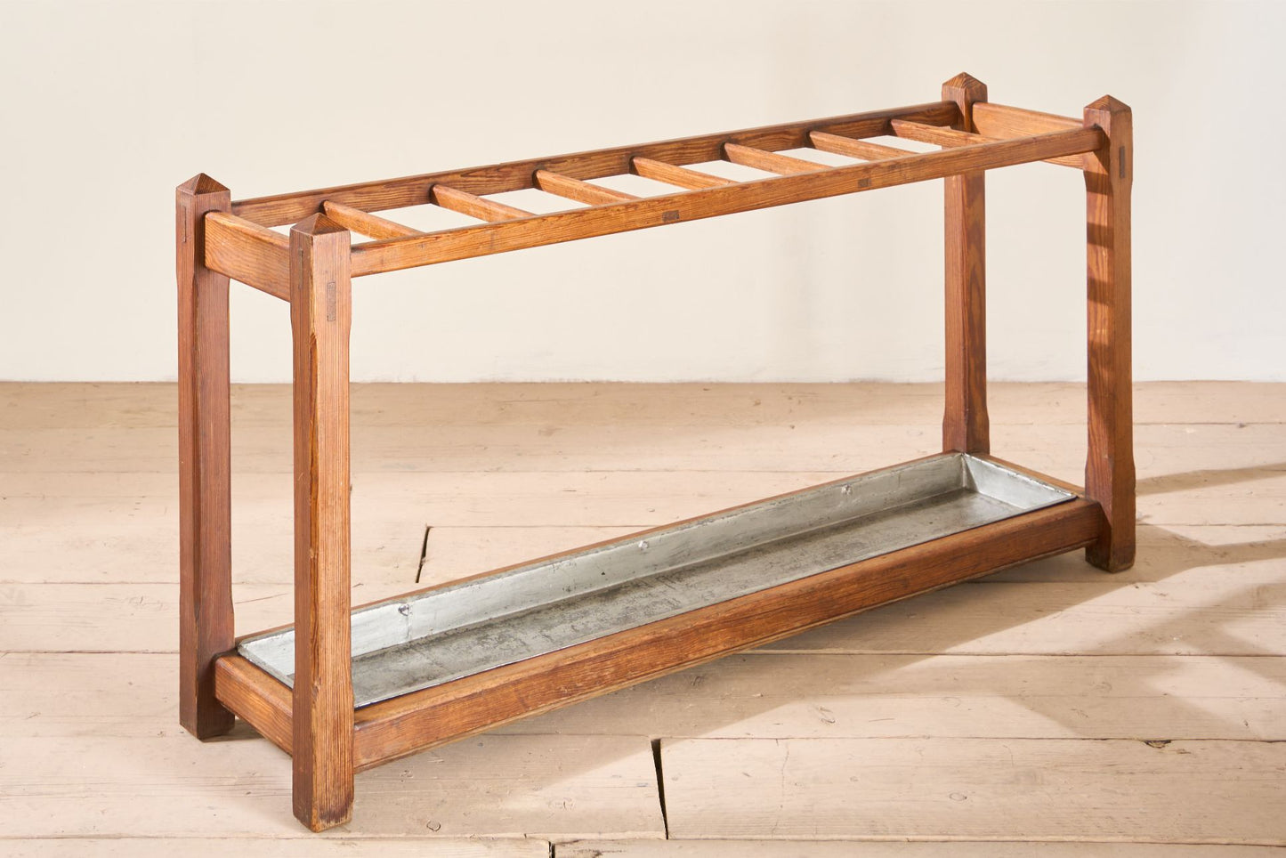 Long 19th century pine stick stand