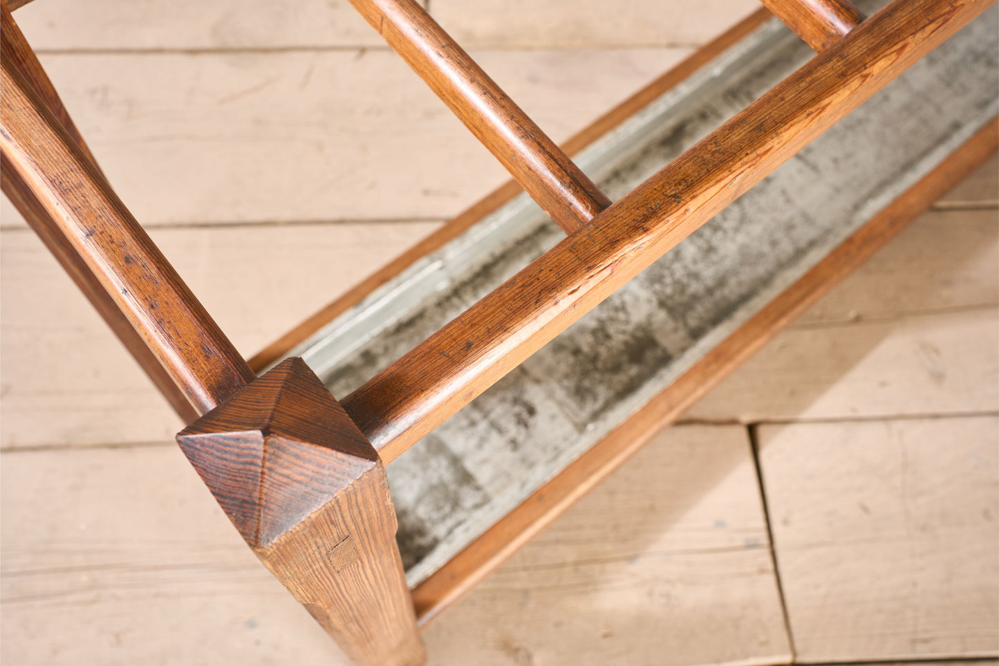 Long 19th century pine stick stand