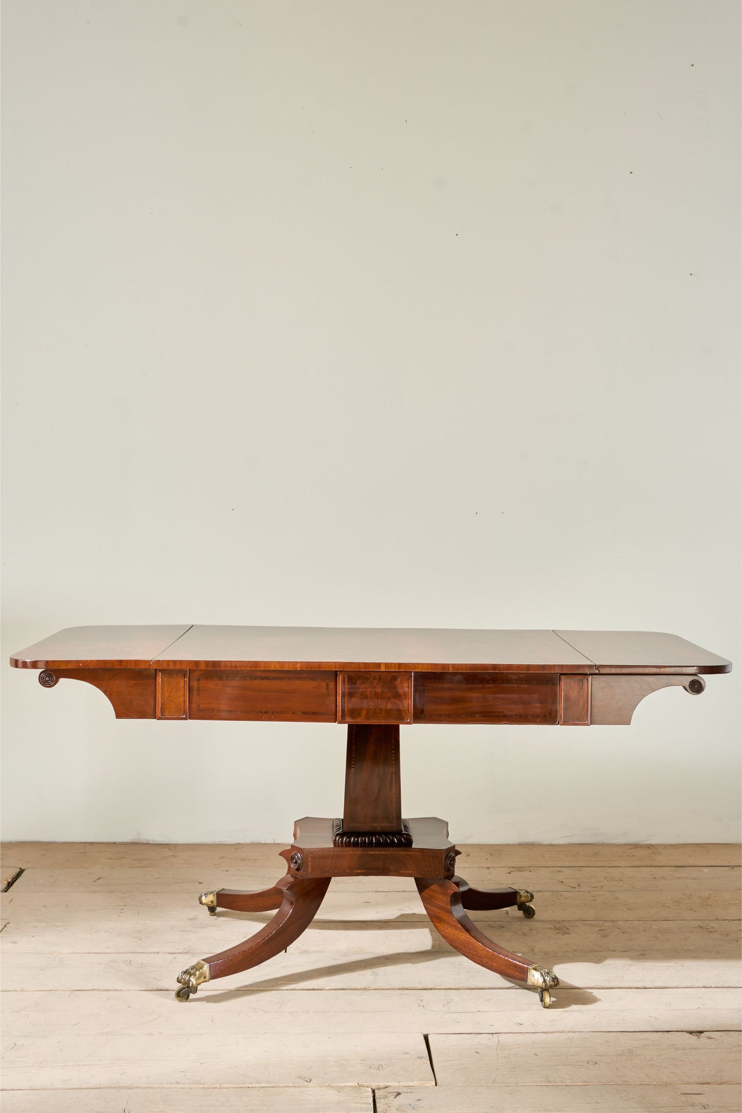 William IV Flame mahogany fold down sofa table