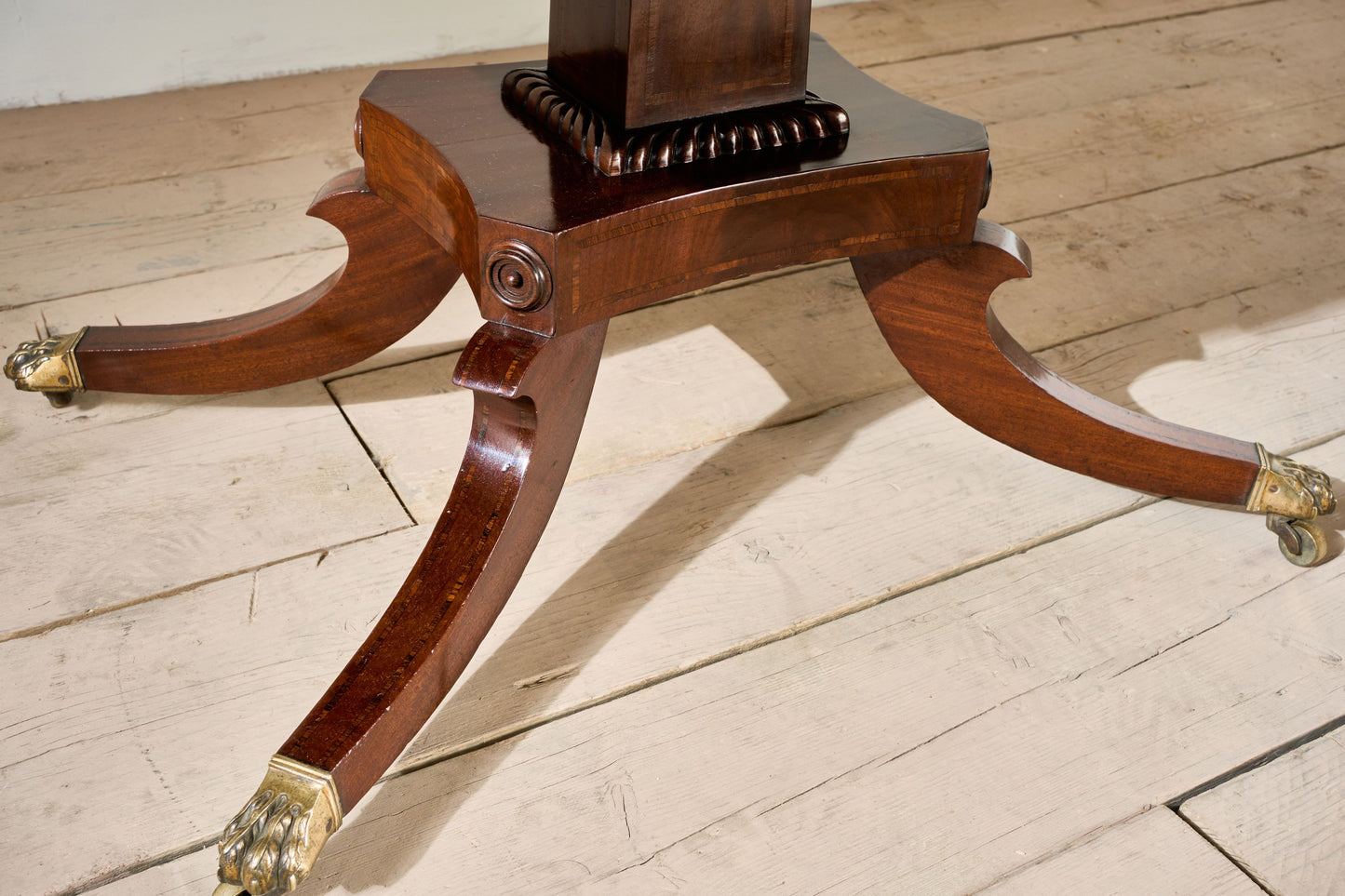 William IV Flame mahogany fold down sofa table