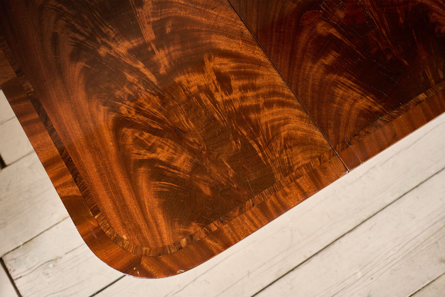 William IV Flame mahogany fold down sofa table