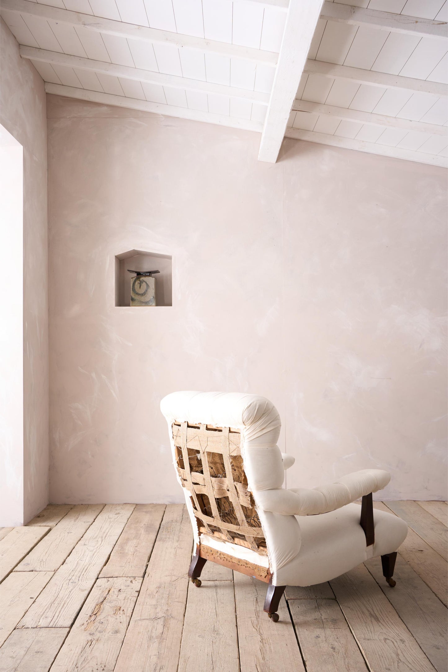 Early 20th century Howard and sons style open armchair