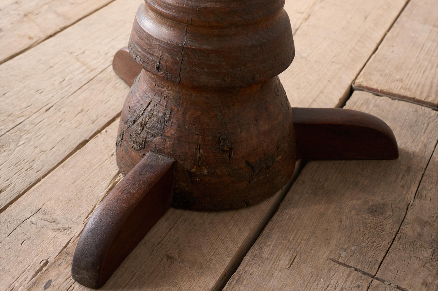 Early 19th century French walnut and oak lamp table