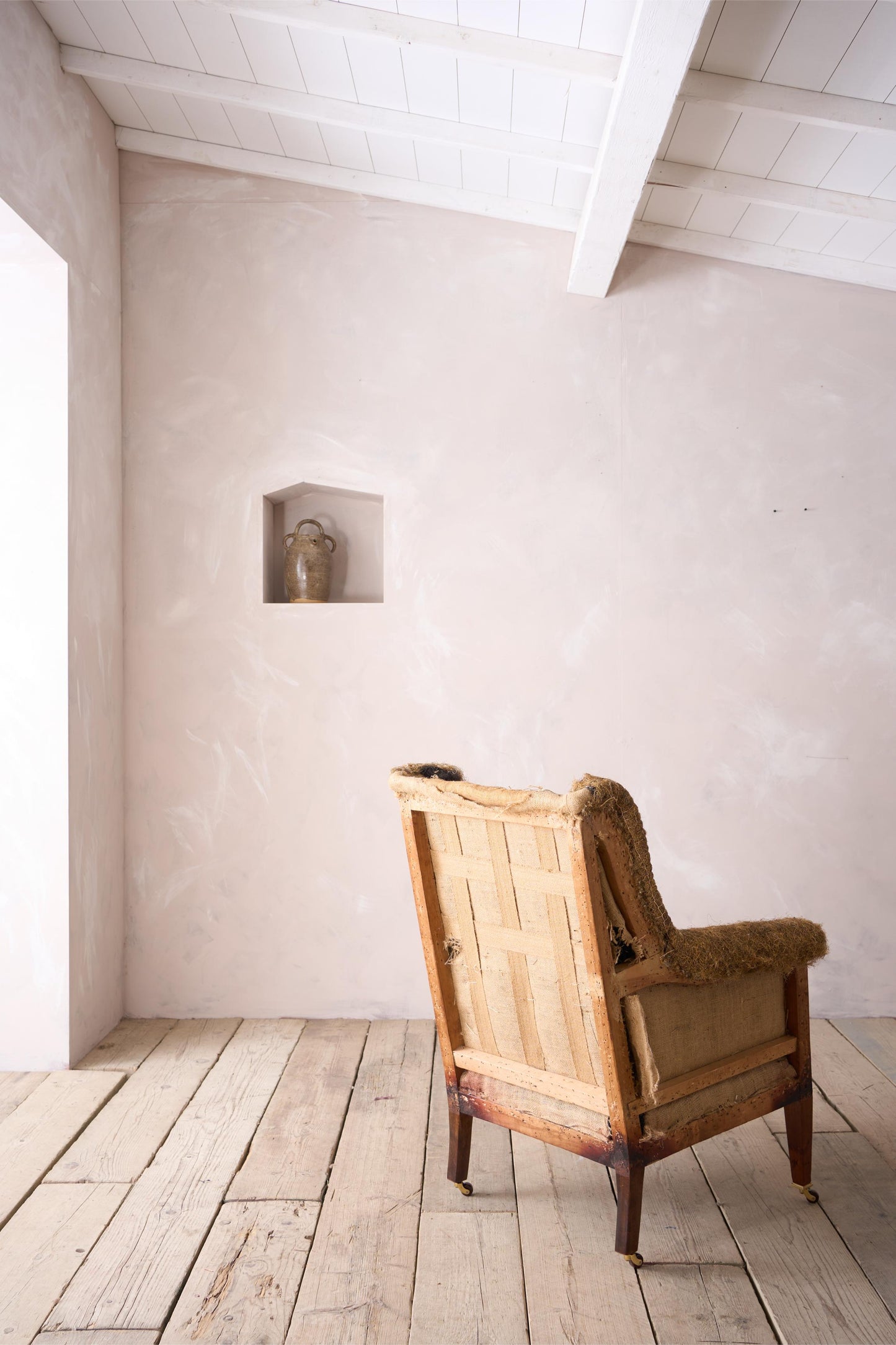 English Edwardian wingback armchair