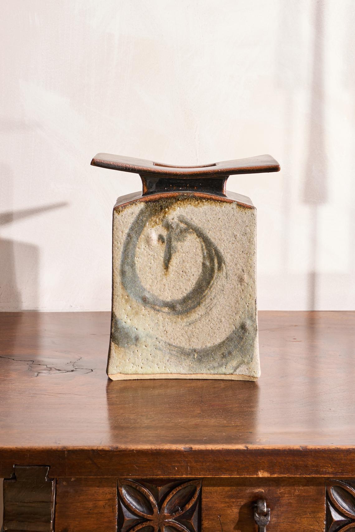 Studio pottery vase- Japanese inspired by Keith Dawdray