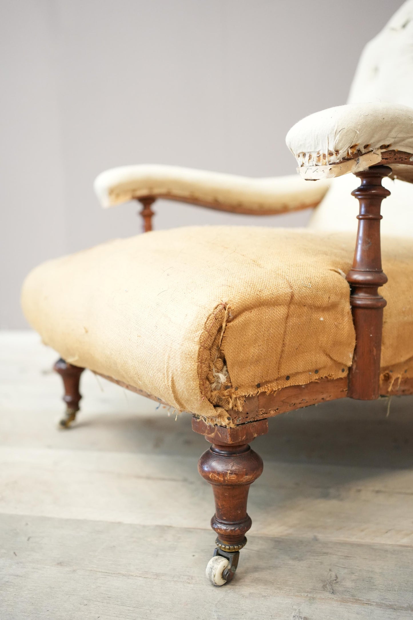 19th century Howard and sons style open armchair