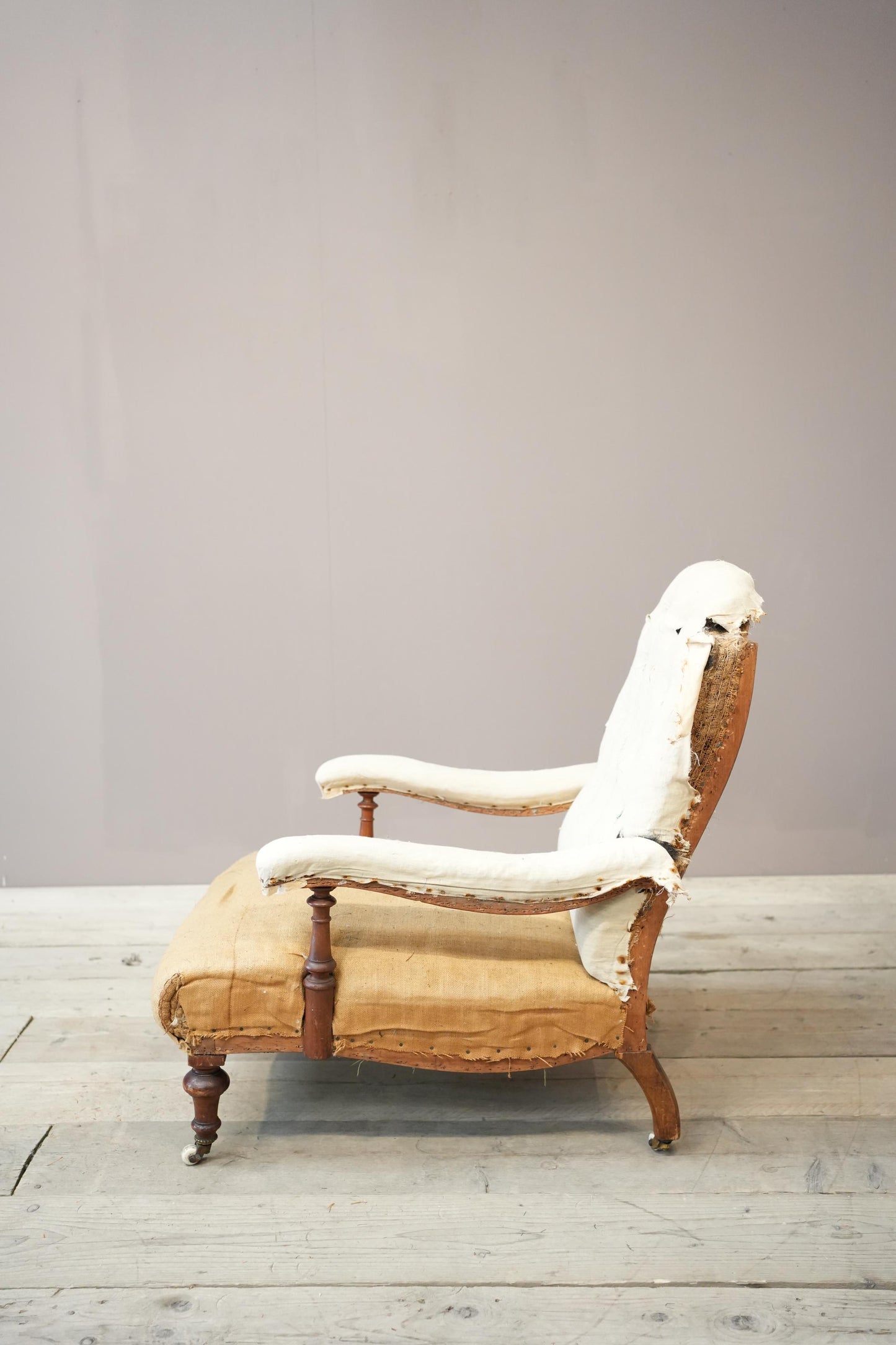 19th century Howard and sons style open armchair