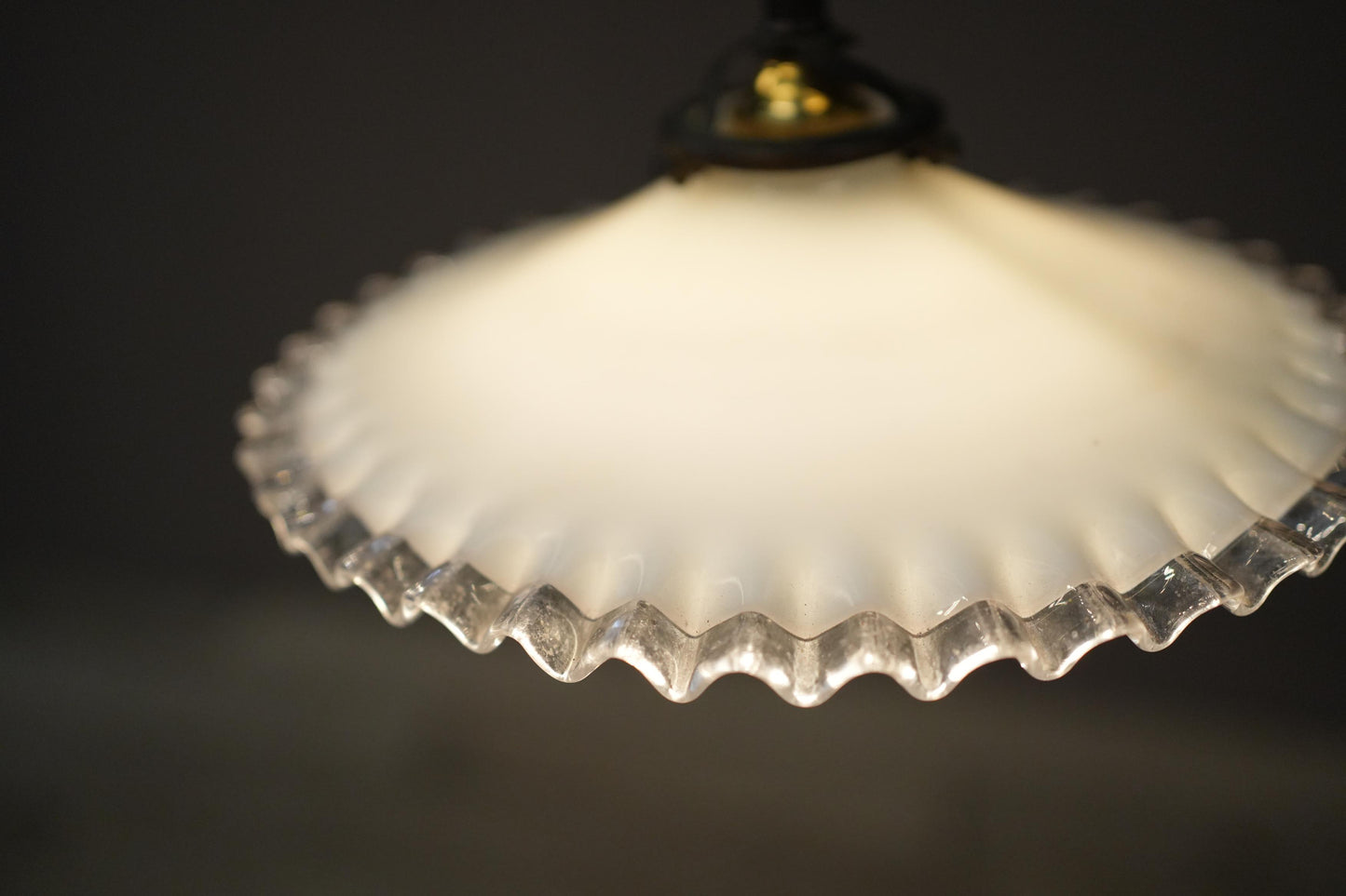 20th century crimped edge opaline light - 1