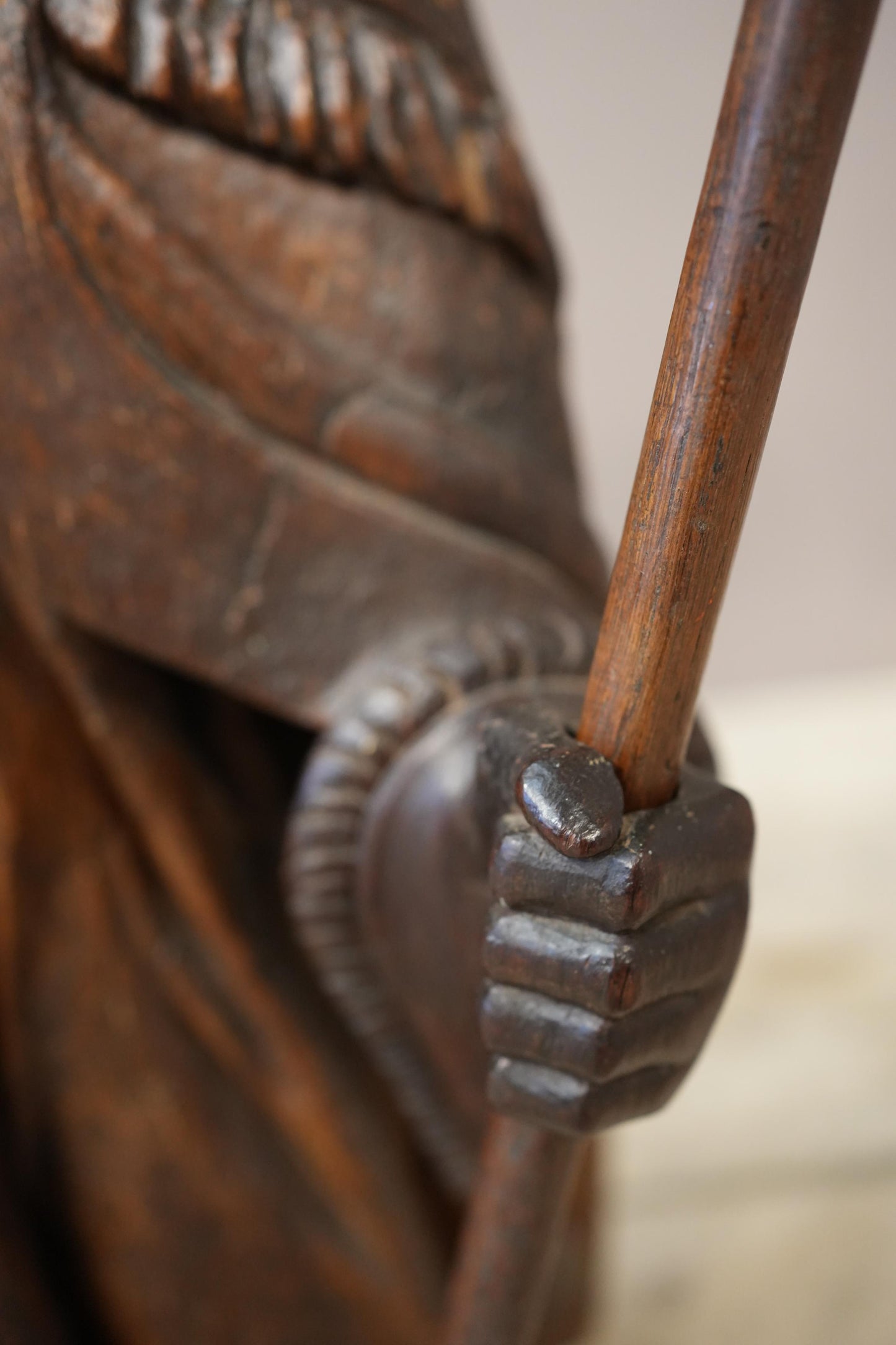 RESERVED 17th century carved oak Statue of a saint