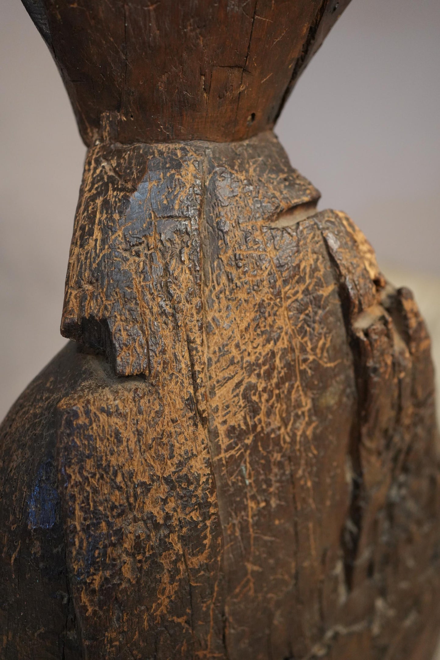 RESERVED 17th century carved oak Statue of a saint