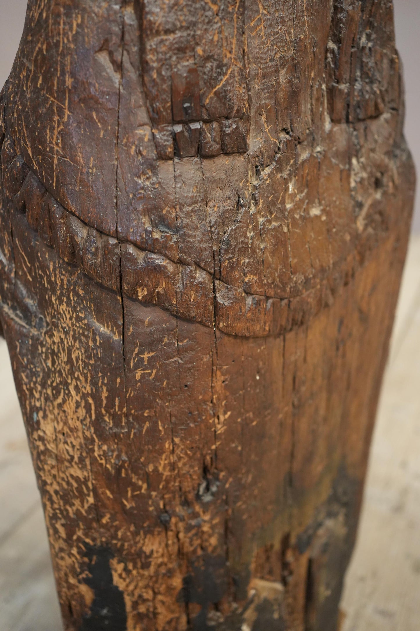 RESERVED 17th century carved oak Statue of a saint