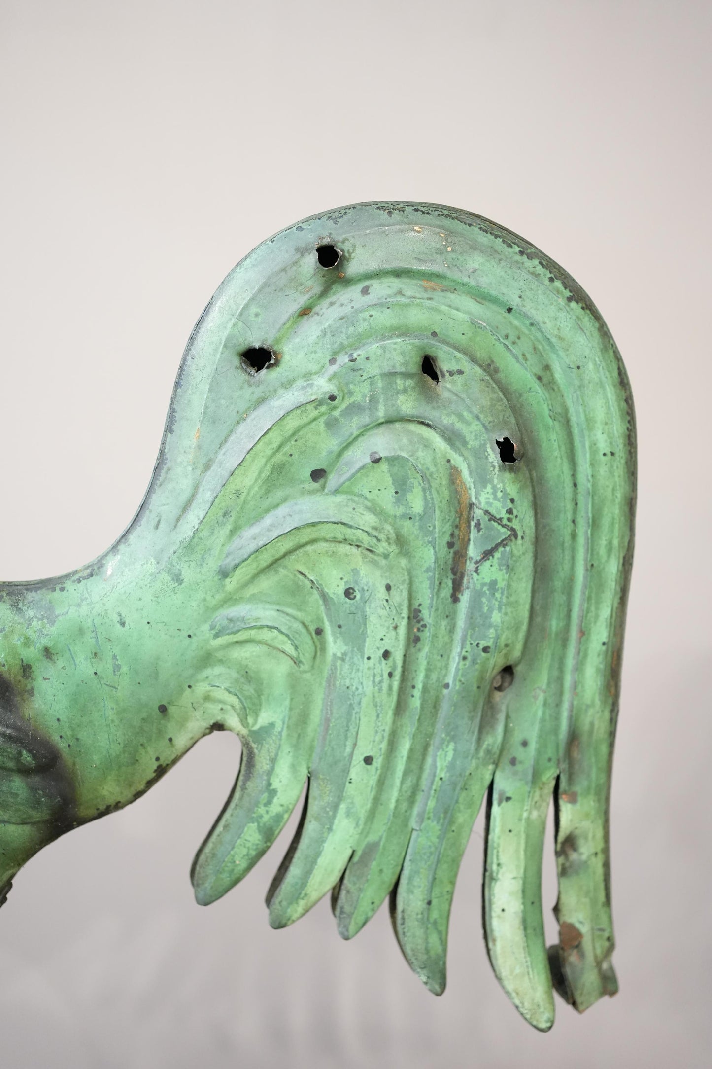 19th century copper weathervane of a cockerel
