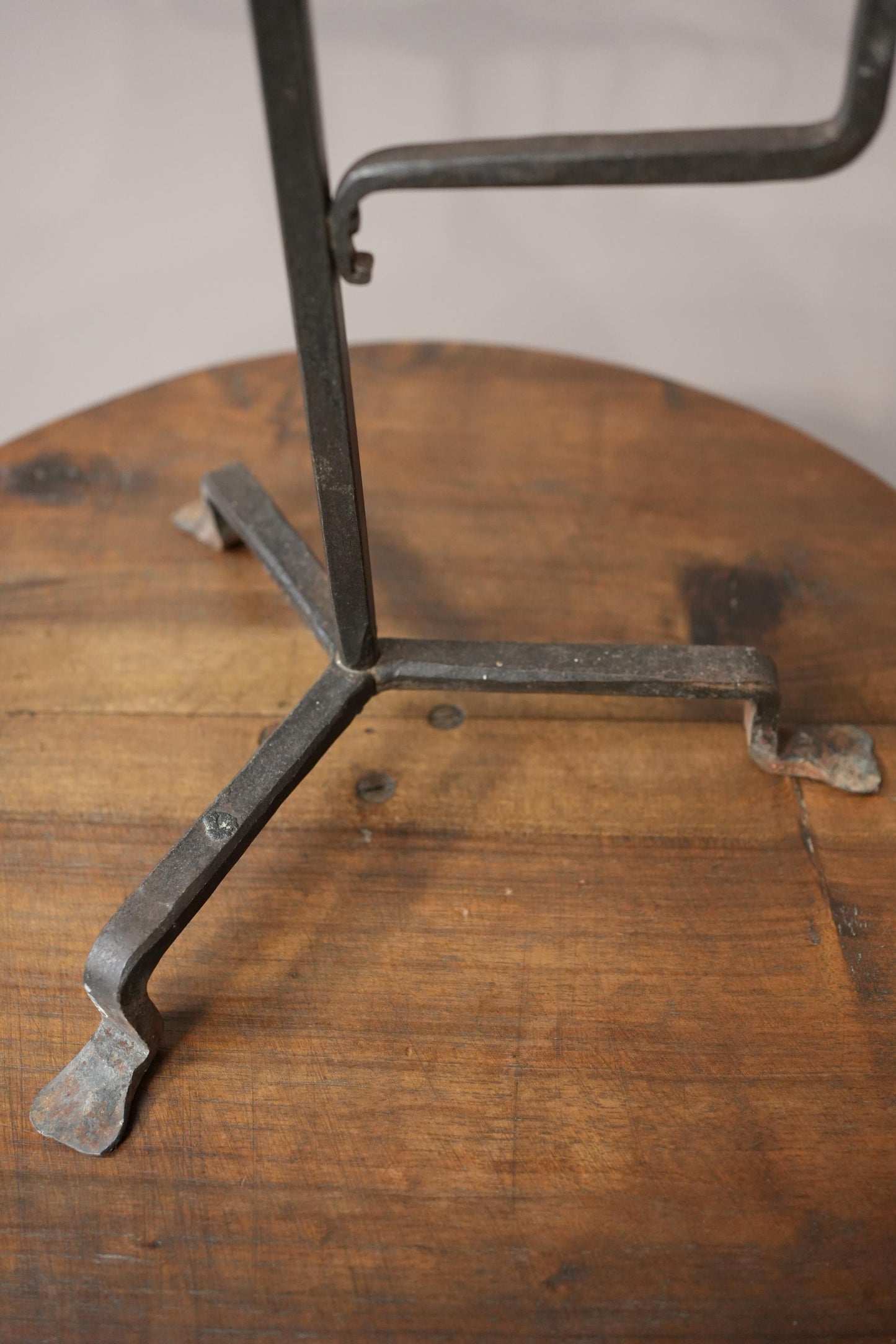 1950's French brutalist iron candlestick