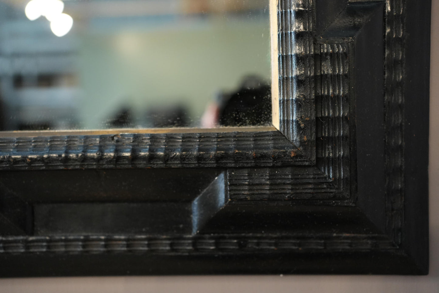 19th century Italian ebonised mirror No