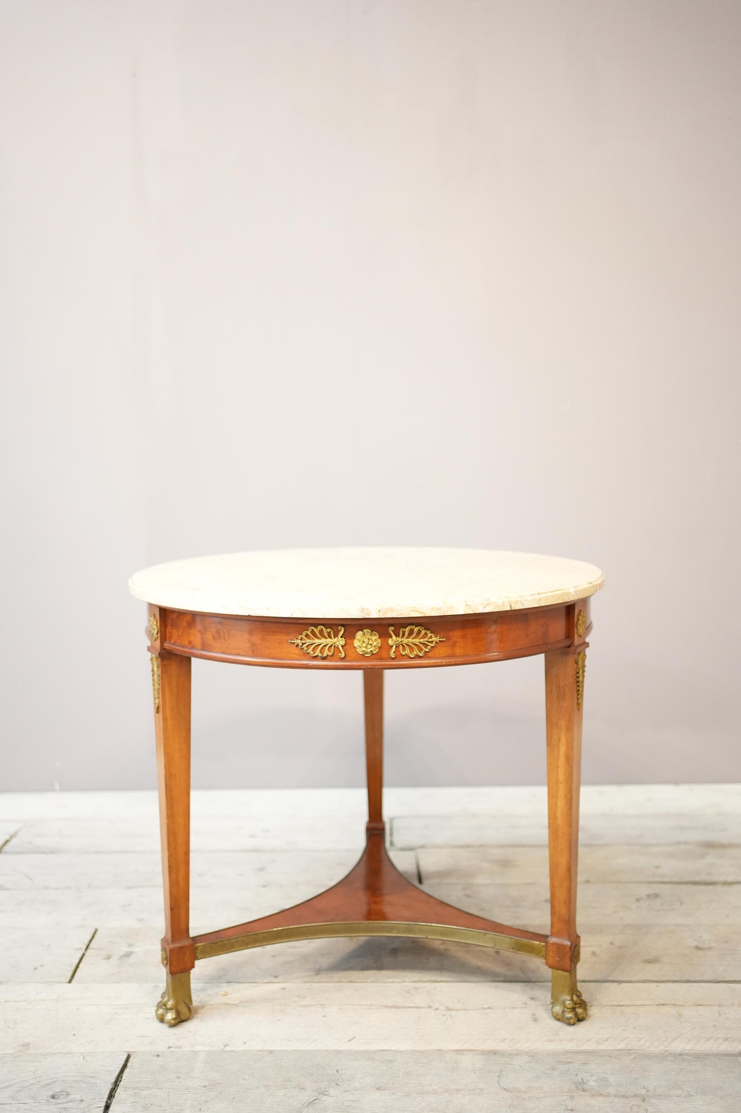 19th century French empire Marble gueridon table