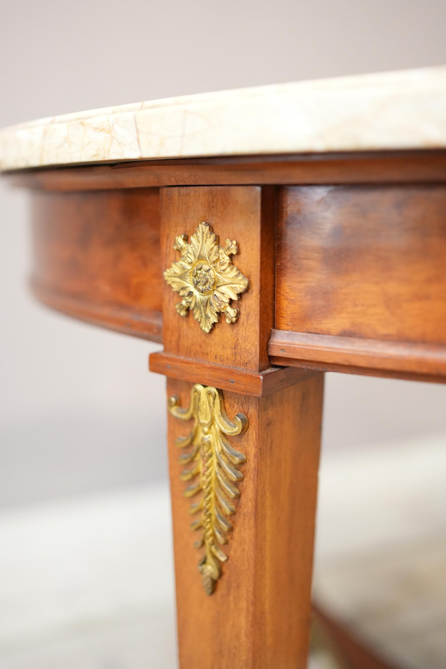 19th century French empire Marble gueridon table