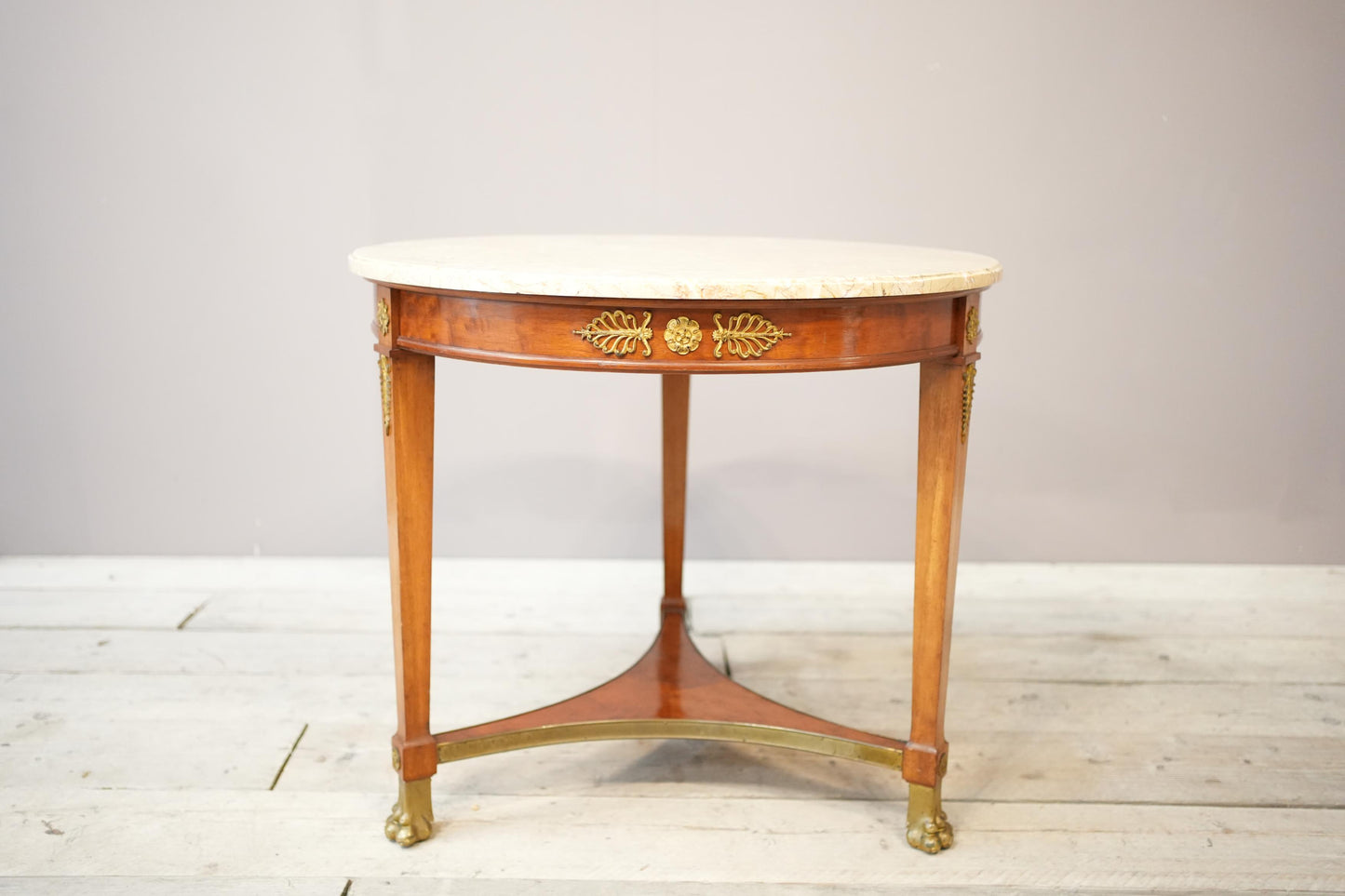 19th century French empire Marble gueridon table