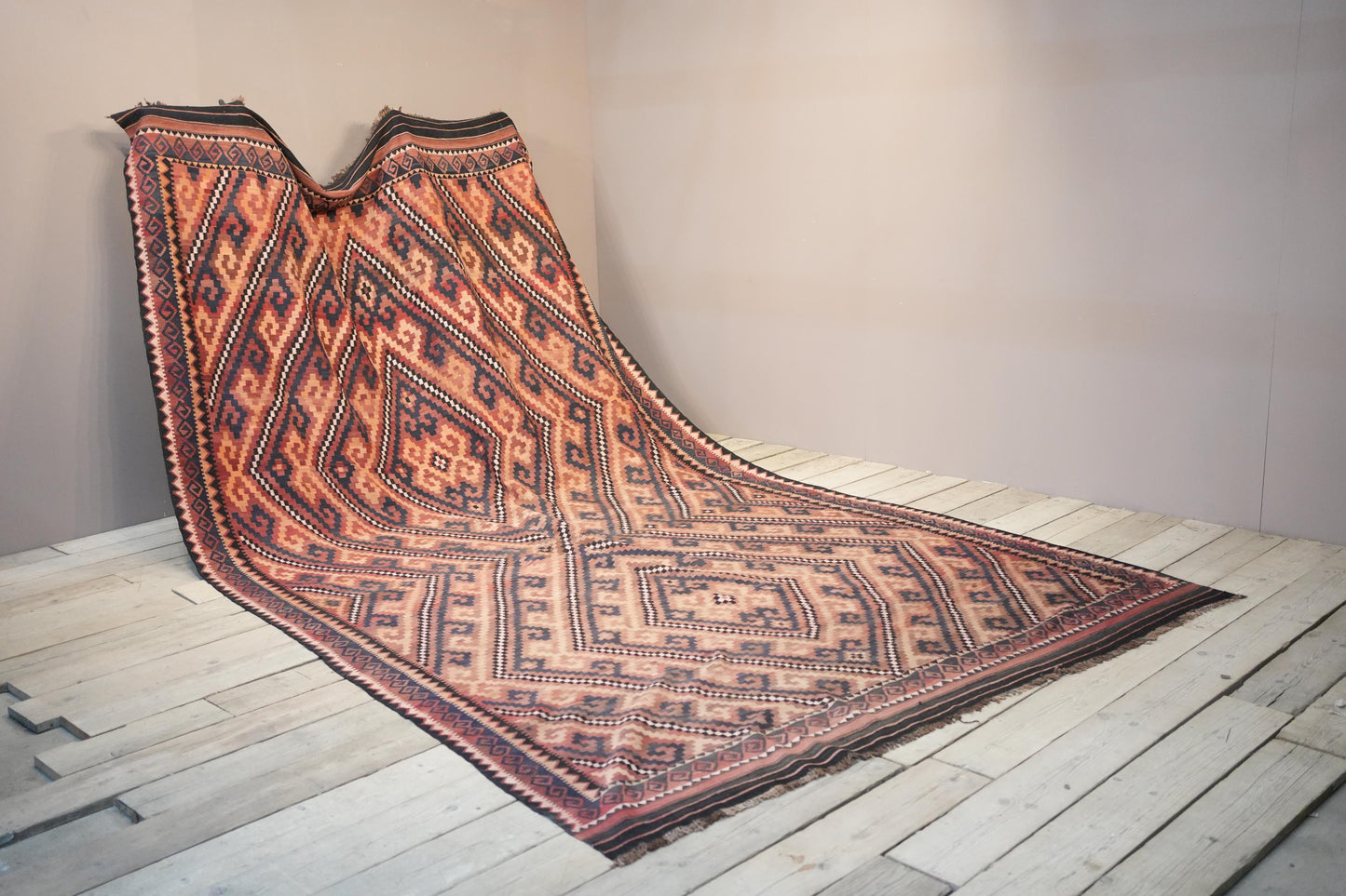 Very large Early 20th century Maimana Kilim rug