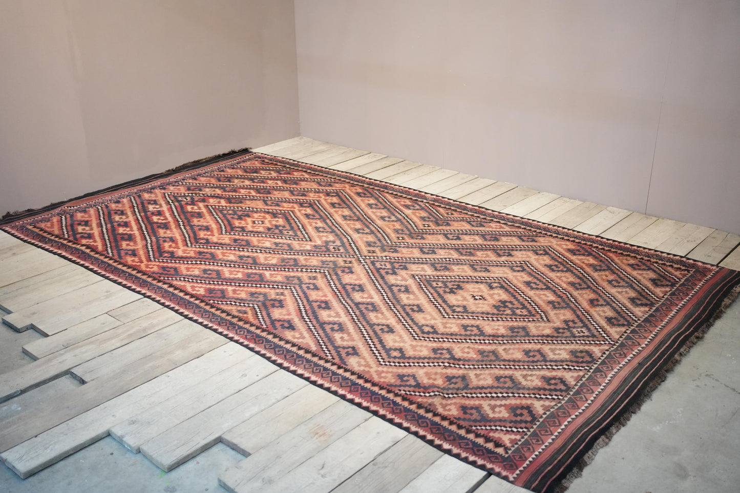 Very large Early 20th century Maimana Kilim rug