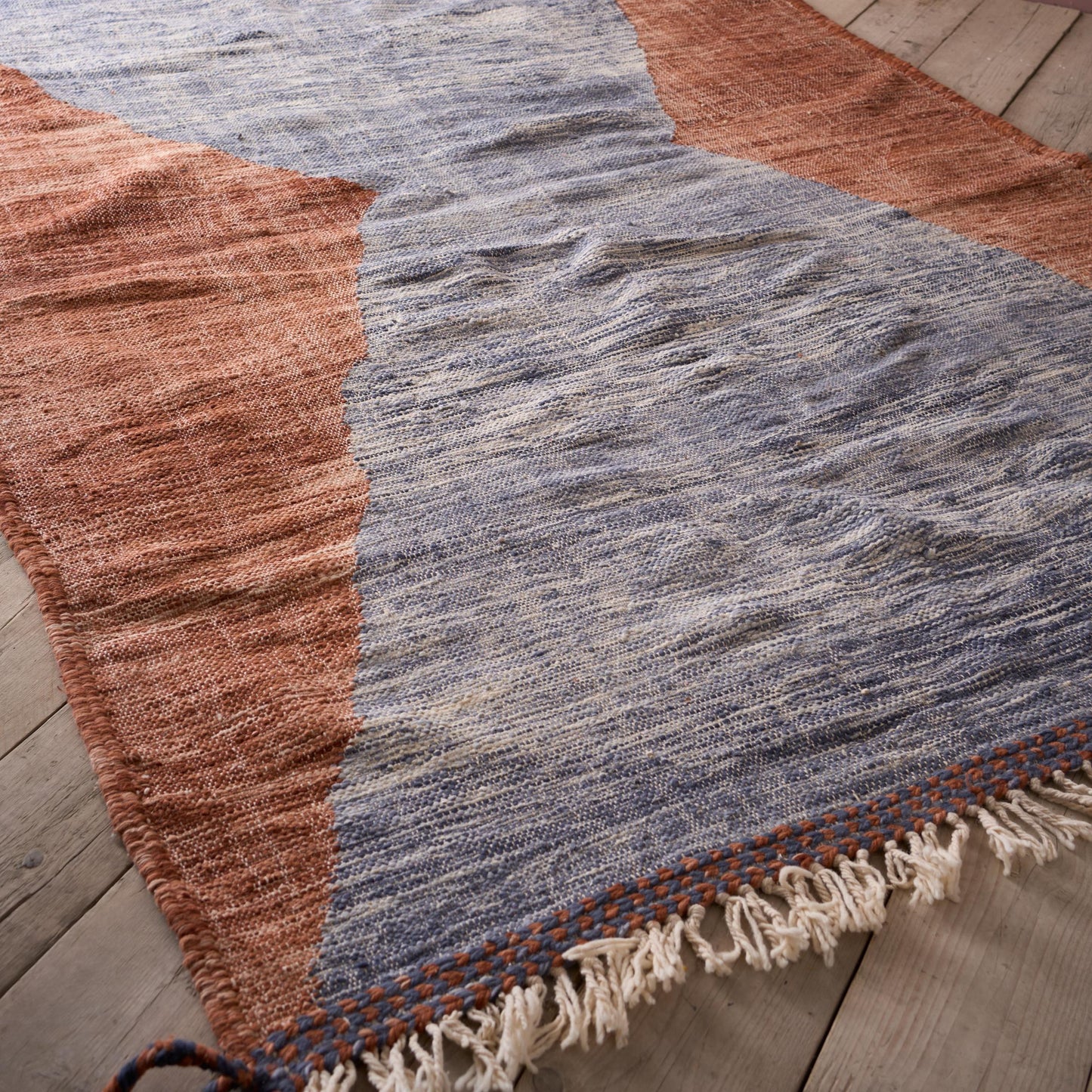 Genuine hand woven Moroccan rugs- Red, Grey hour glass