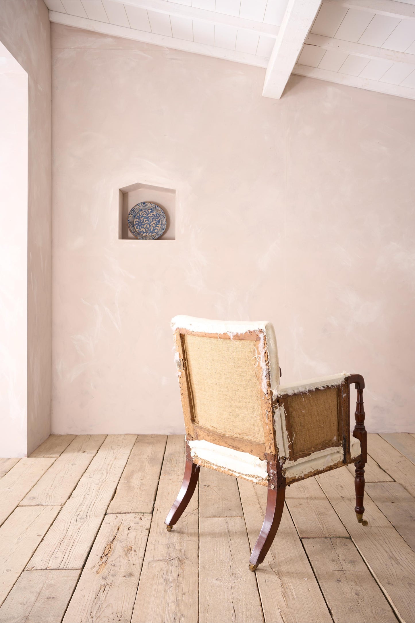 Georgian Neat proportioned mahogany framed armchair