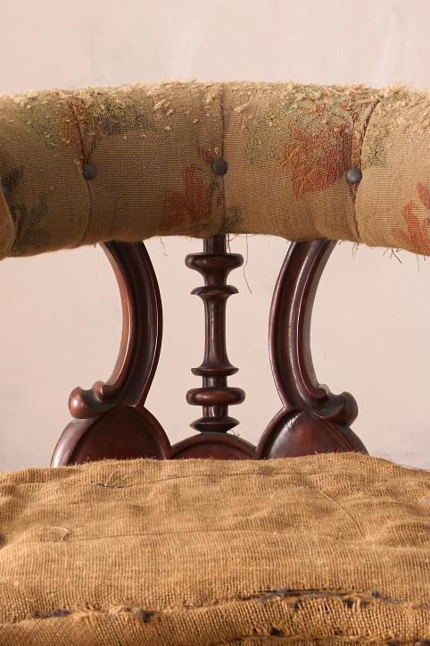 19th century solid mahogany desk chair