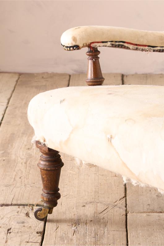 19th century shapely open armchair