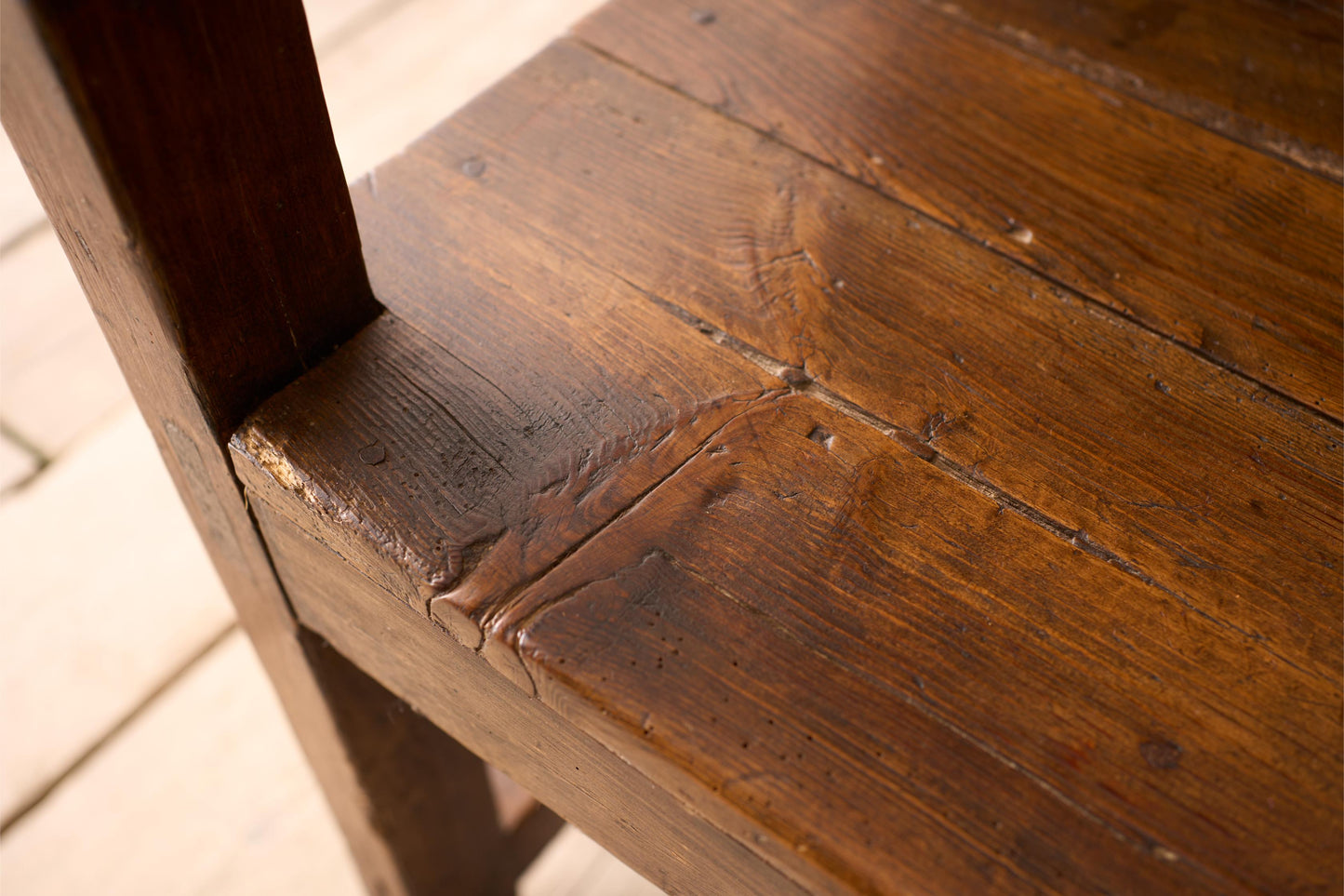 18th century country settle with fold down table