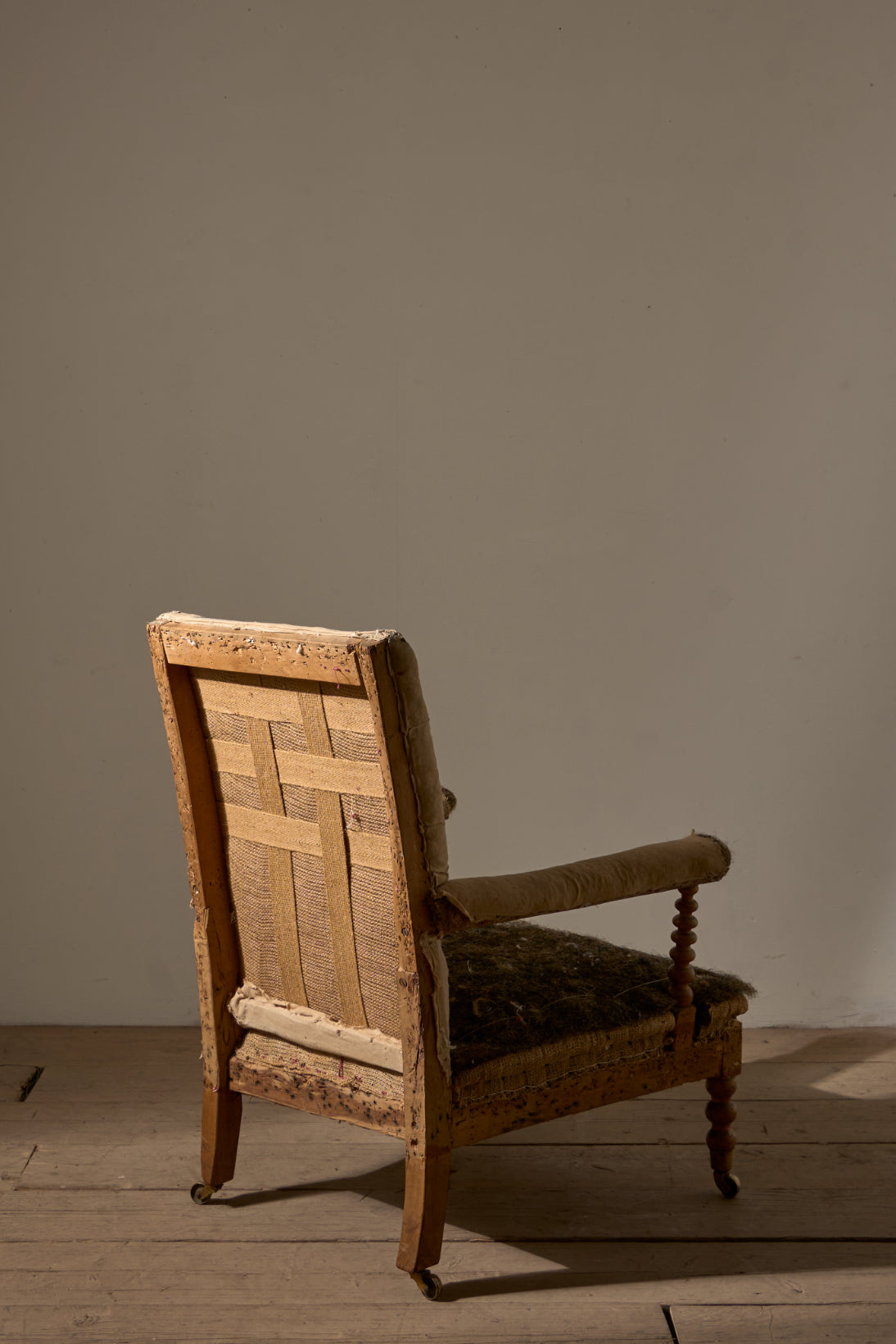 19th Century Bobbin turned open armchair