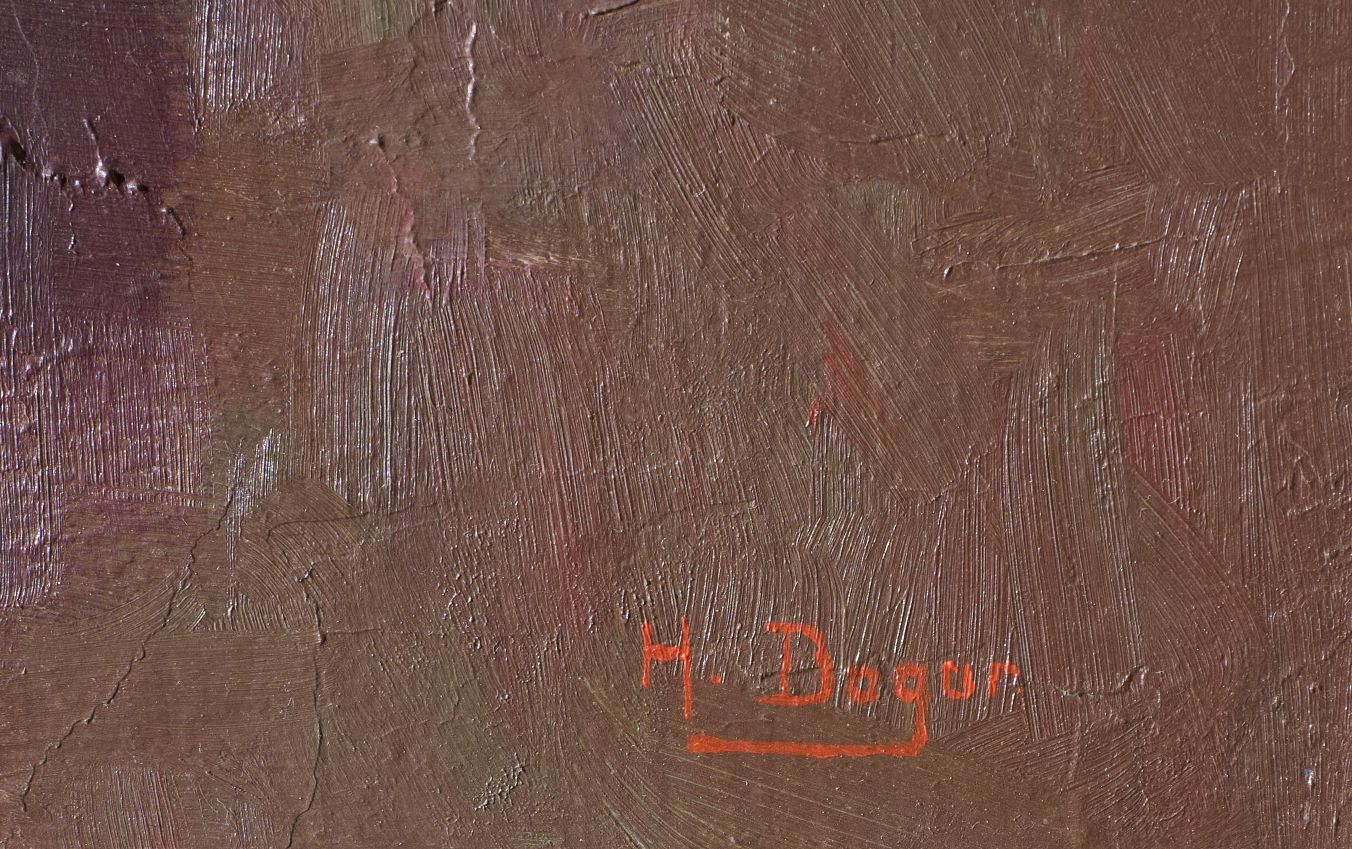 Large 20th century painting of Physalis