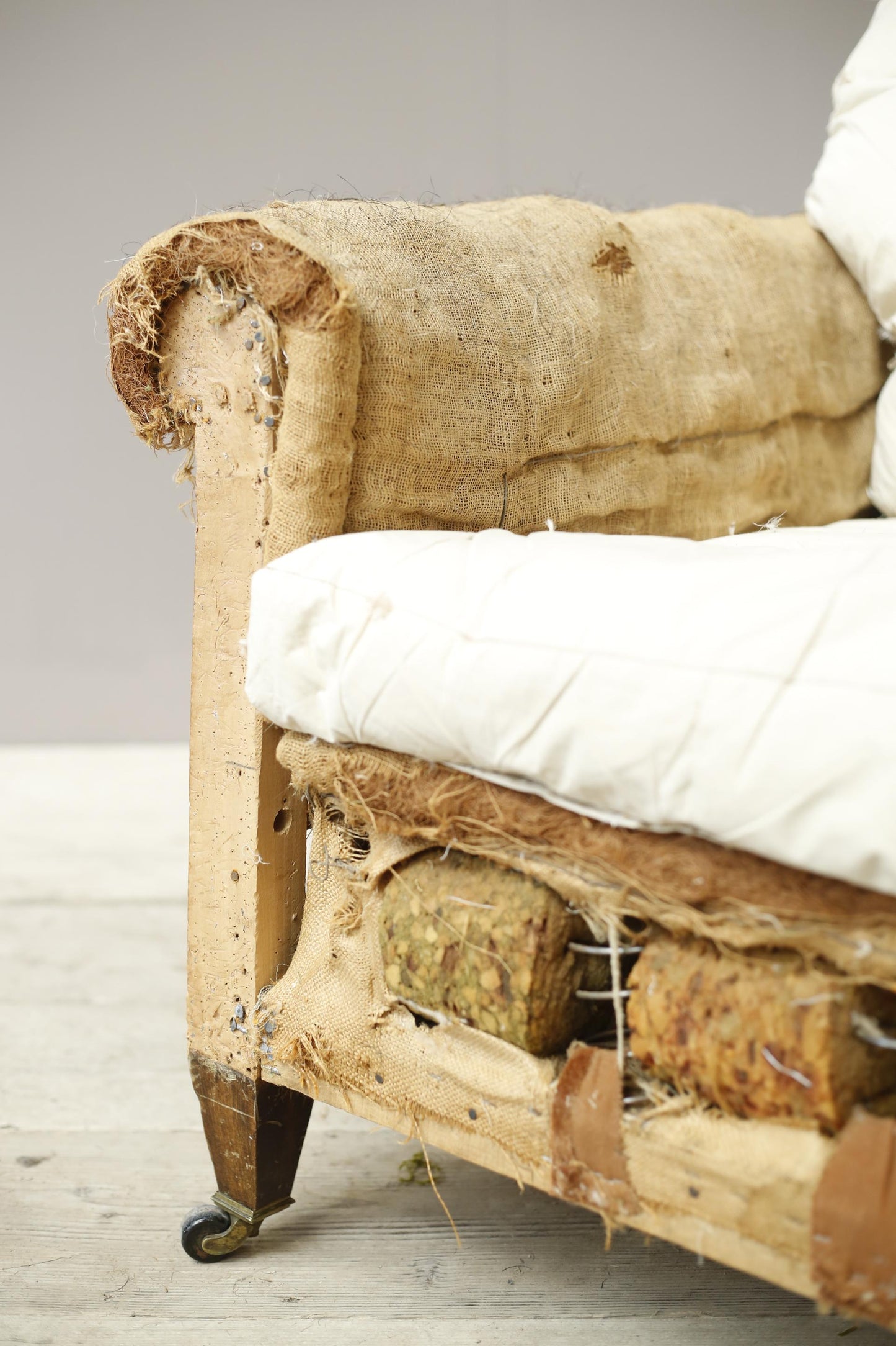 Early 20th century scroll arm country house armchair