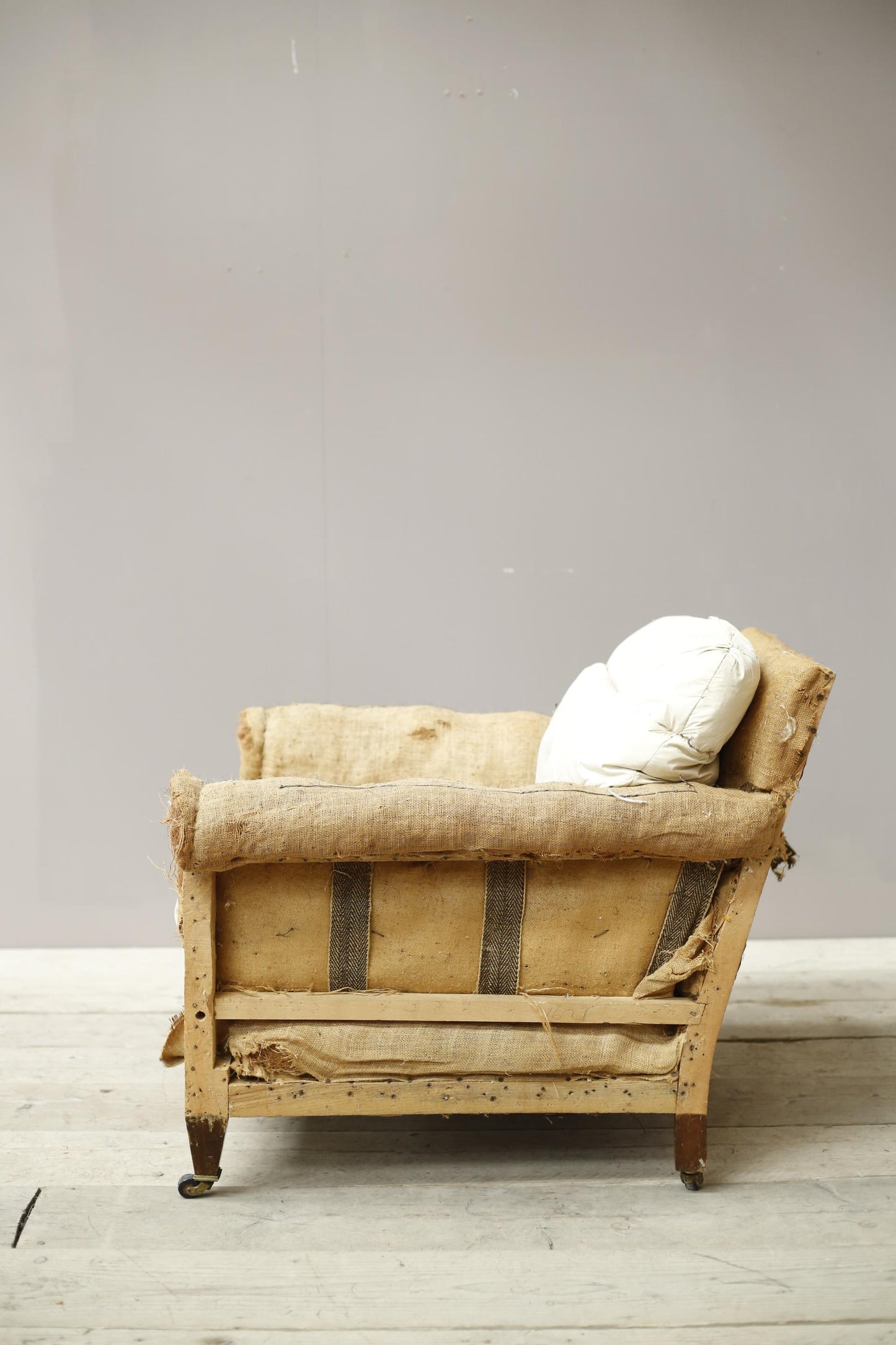 Early 20th century scroll arm country house armchair