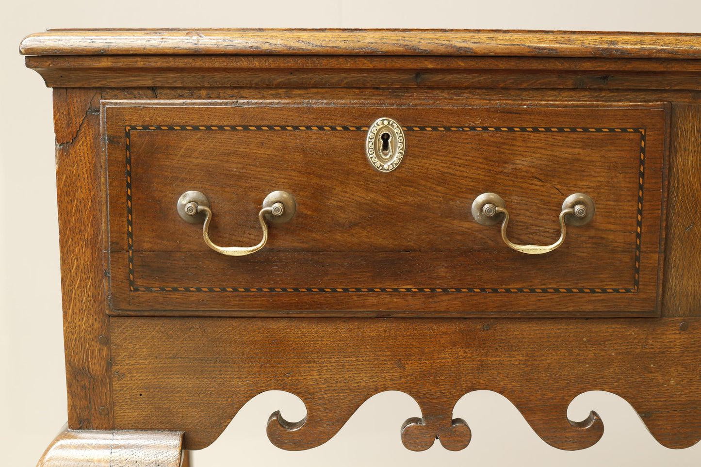 18th century Georgian lowboy with fret work boarder