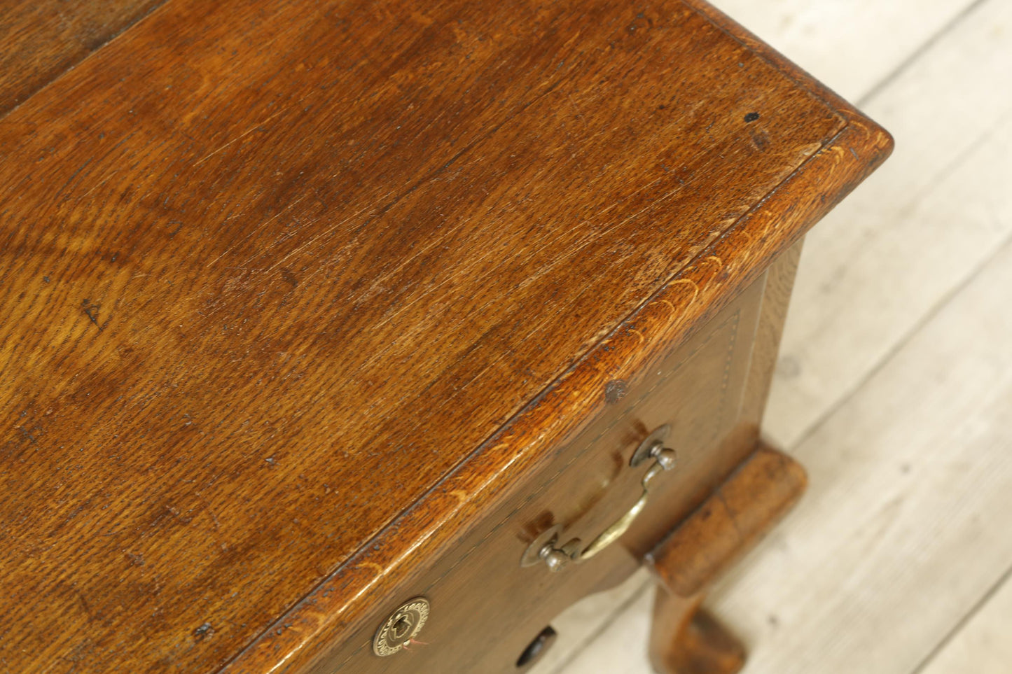 18th century Georgian lowboy with fret work boarder