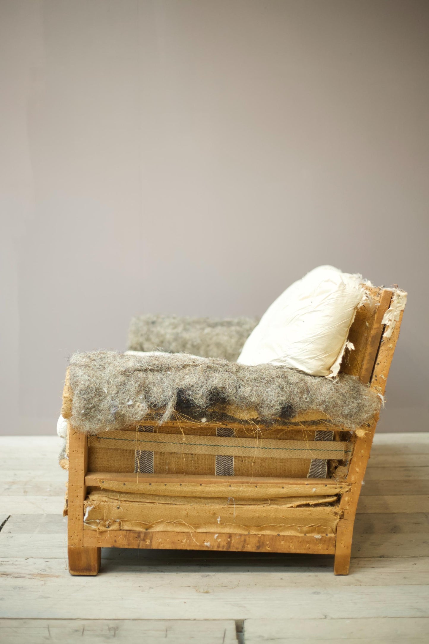 Edwardian square back 2 seater sofa