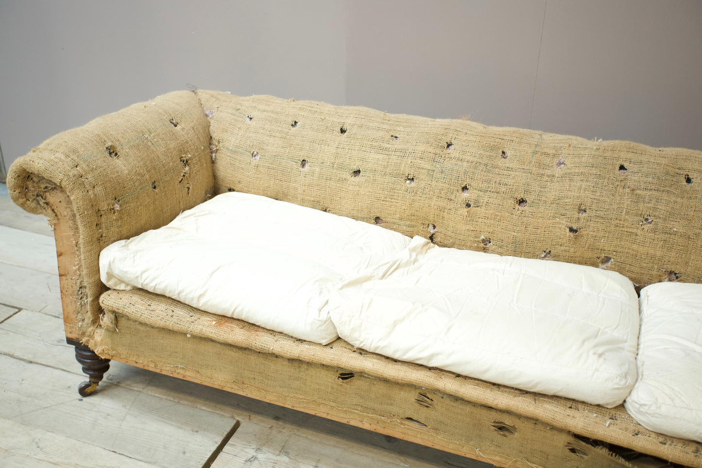 Huge proportioned Victorian chesterfield sofa