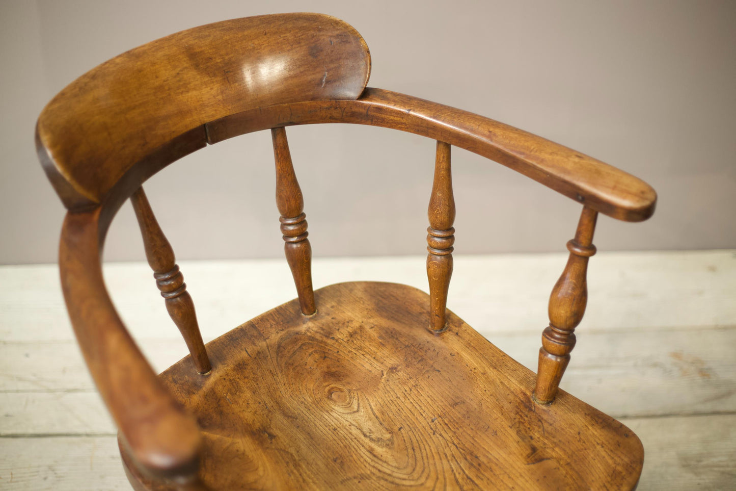 Pair of early 20th century Ash and Elm smokers chairs