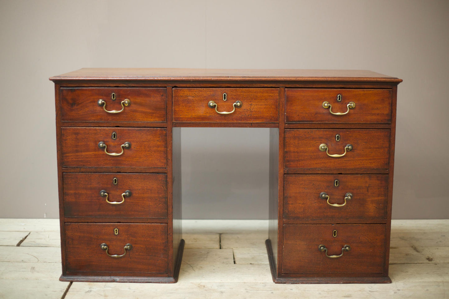 Georgian solid mahogany desk