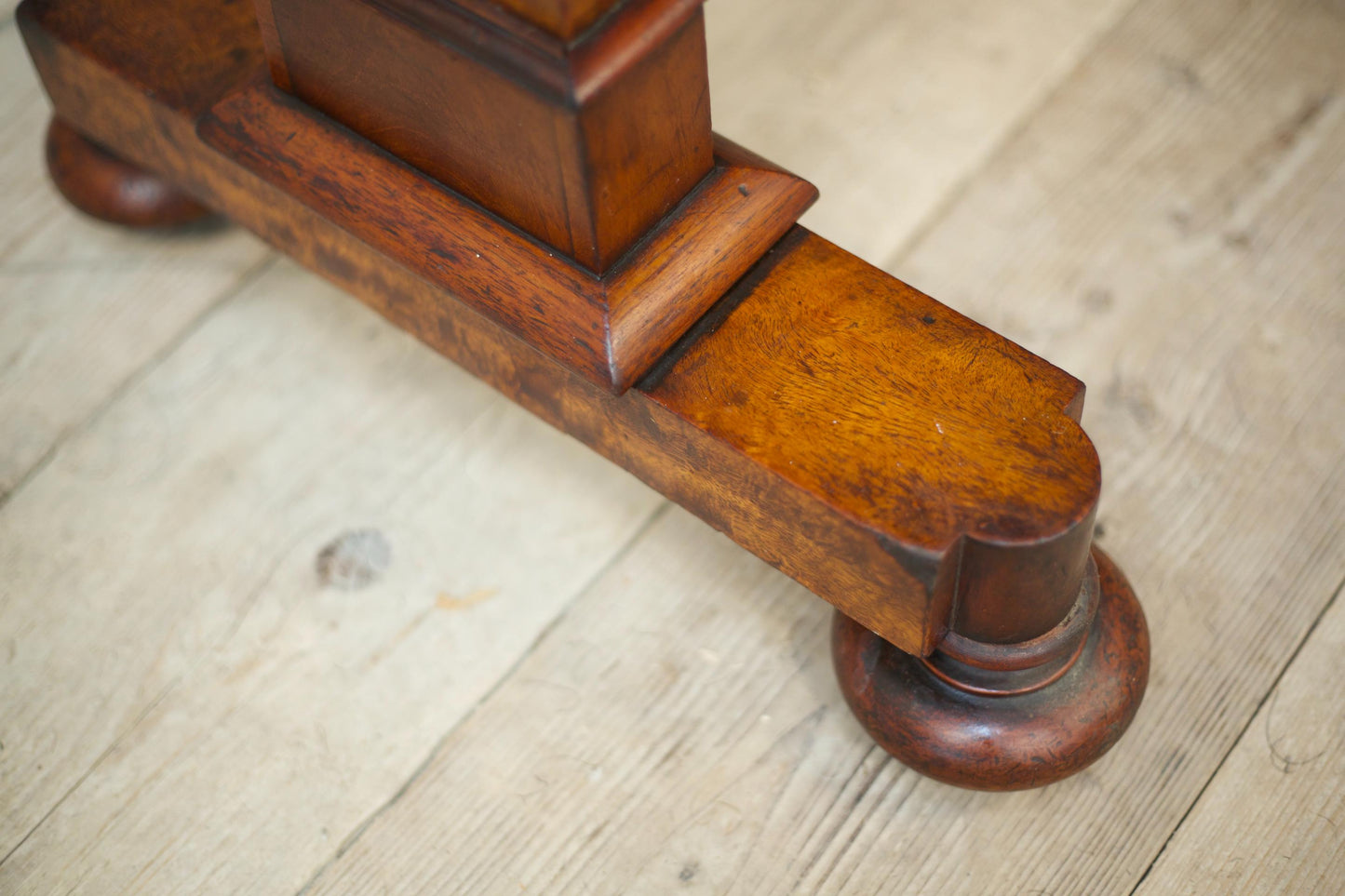 Victorian mahogany two drawer writing table