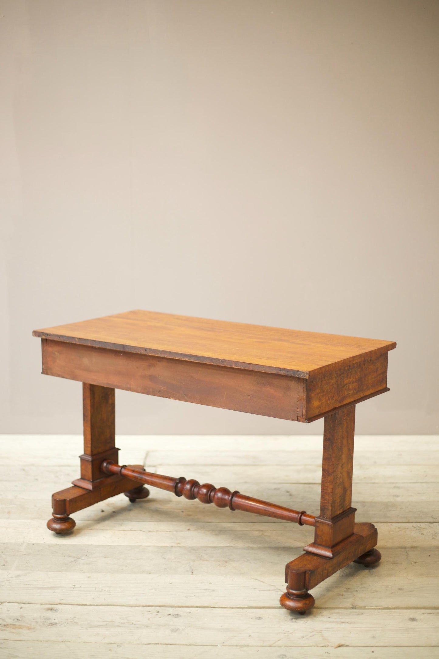 Victorian mahogany two drawer writing table