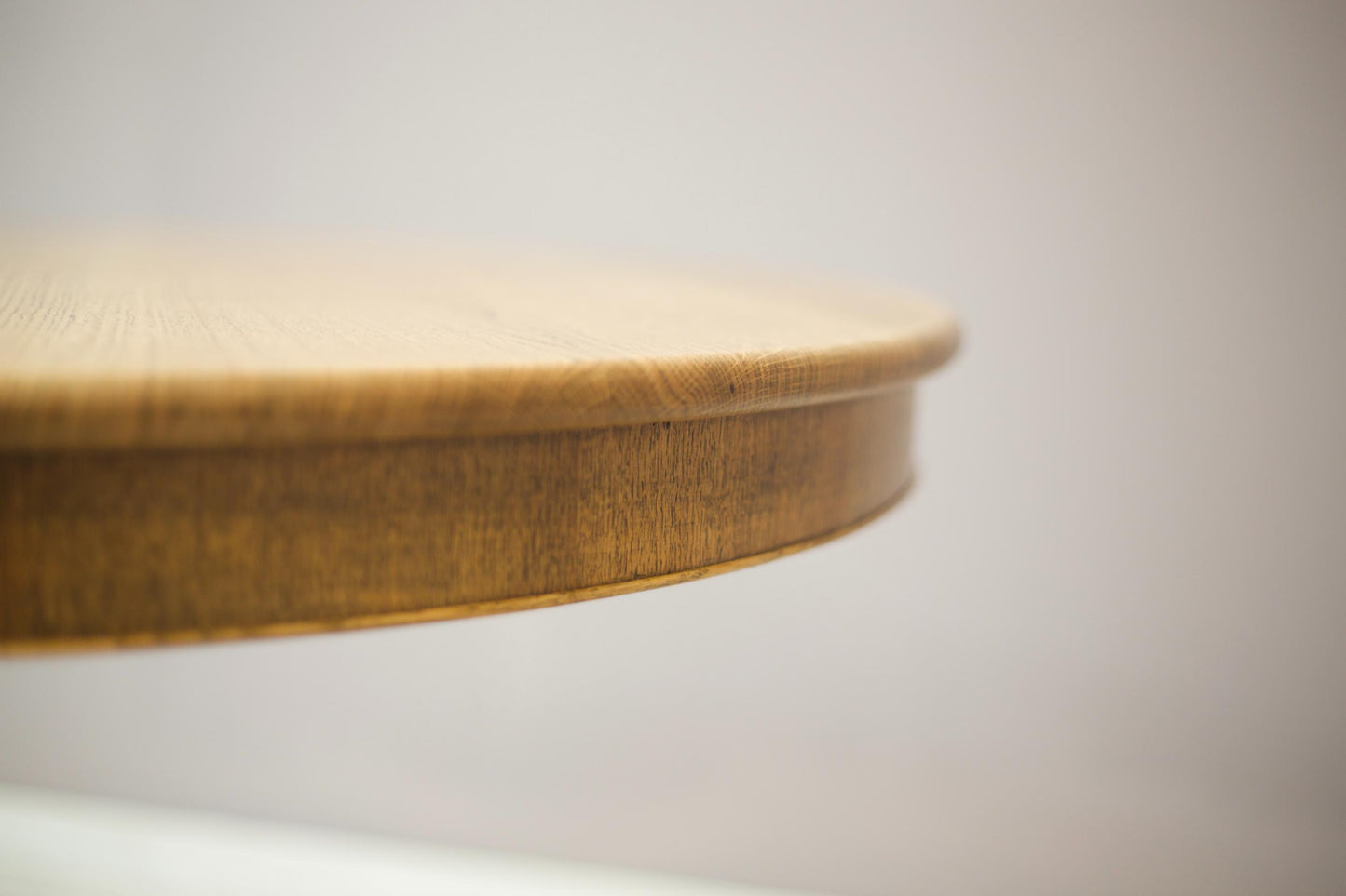 Mid century solid oak circular centre table