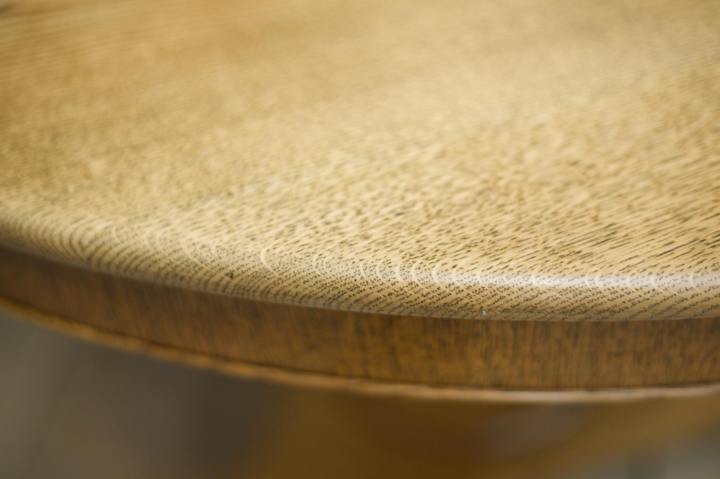 Mid century solid oak circular centre table