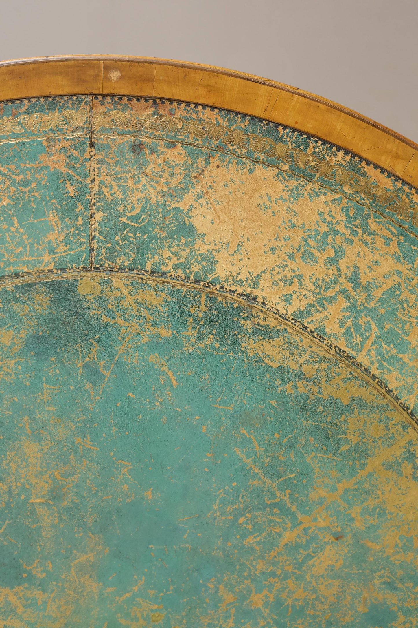 Late Victorian leather topped centre table