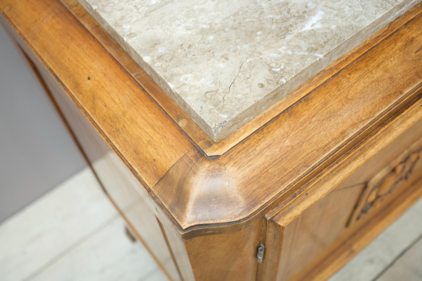 Art deco mahogany and marble sideboard
