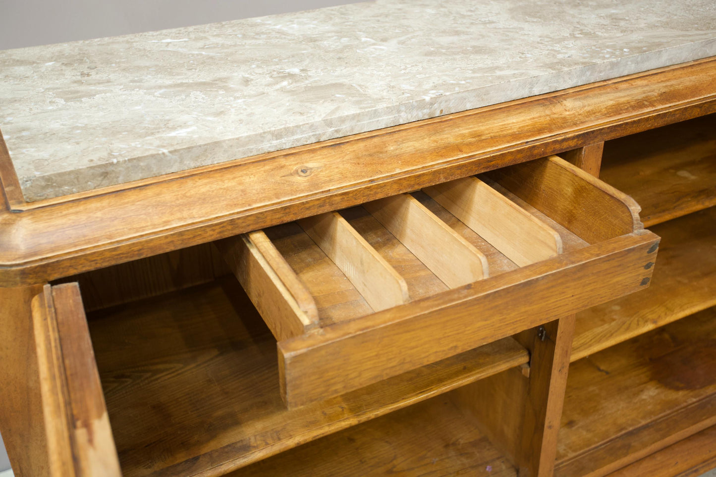 Art deco mahogany and marble sideboard