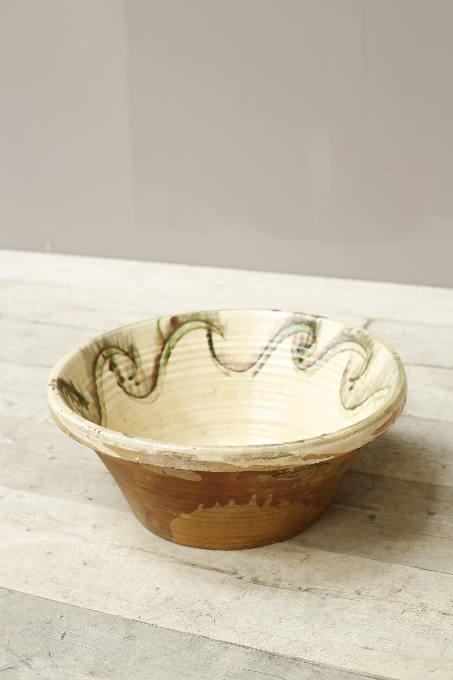 20th century Yellow glazed Spanish bowl