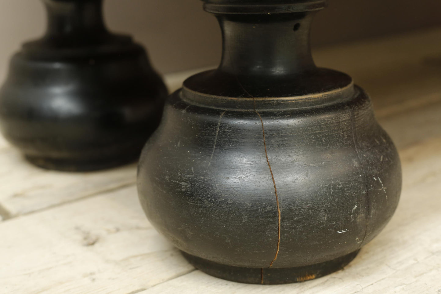 19th century Dutch oak and ebony Kas cupboard