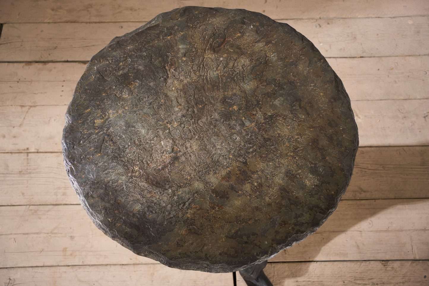 RESERVED Early 20th century Portuguese root and slate side table